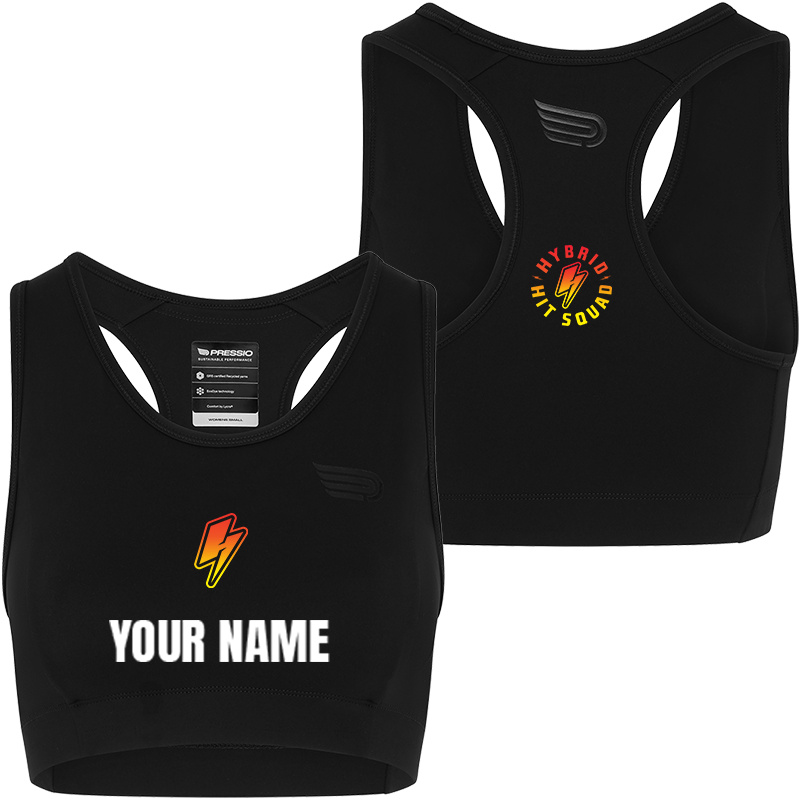 Women's Sustain Long Line Crop Bra - Customized Name Thumbnail